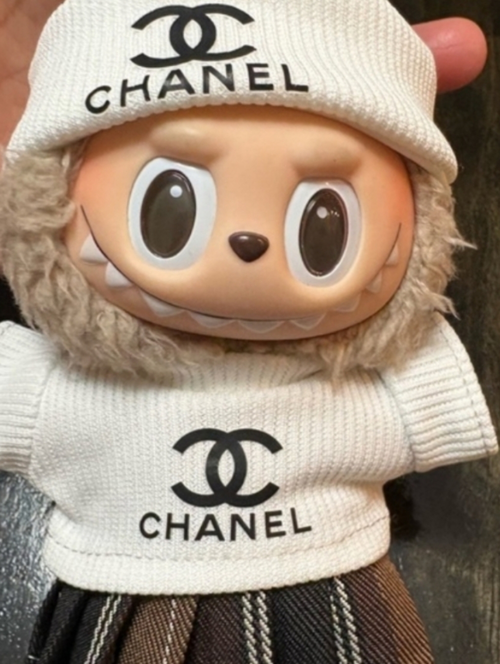 NIP - Chanel White & Plaid Skirt Outfit ☆ Plush Toy doll Is not Included ☆ - Picture 2 of 3